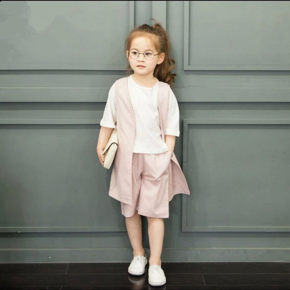 Toddler girl 3 pc casual Shorts Suit Set